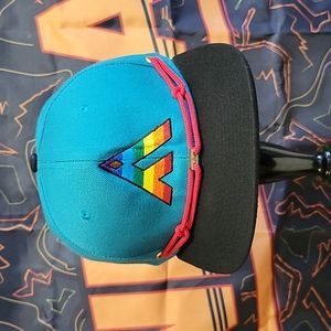 Year 1 Pride Findlay Hats Snapback Teal Black Rainbow